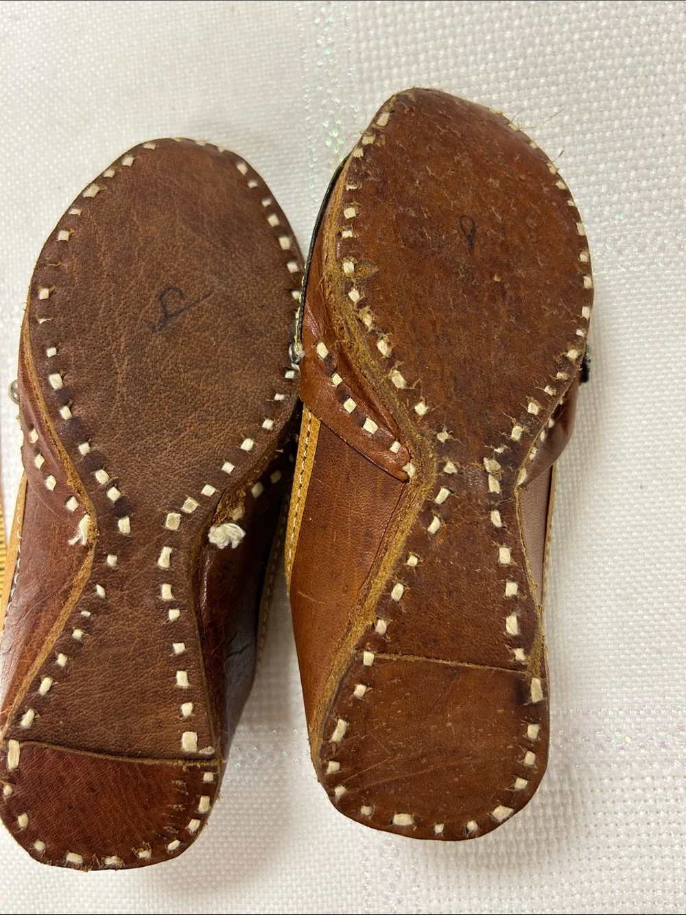 Embellished child Flat Slip-On in Brown and Gold